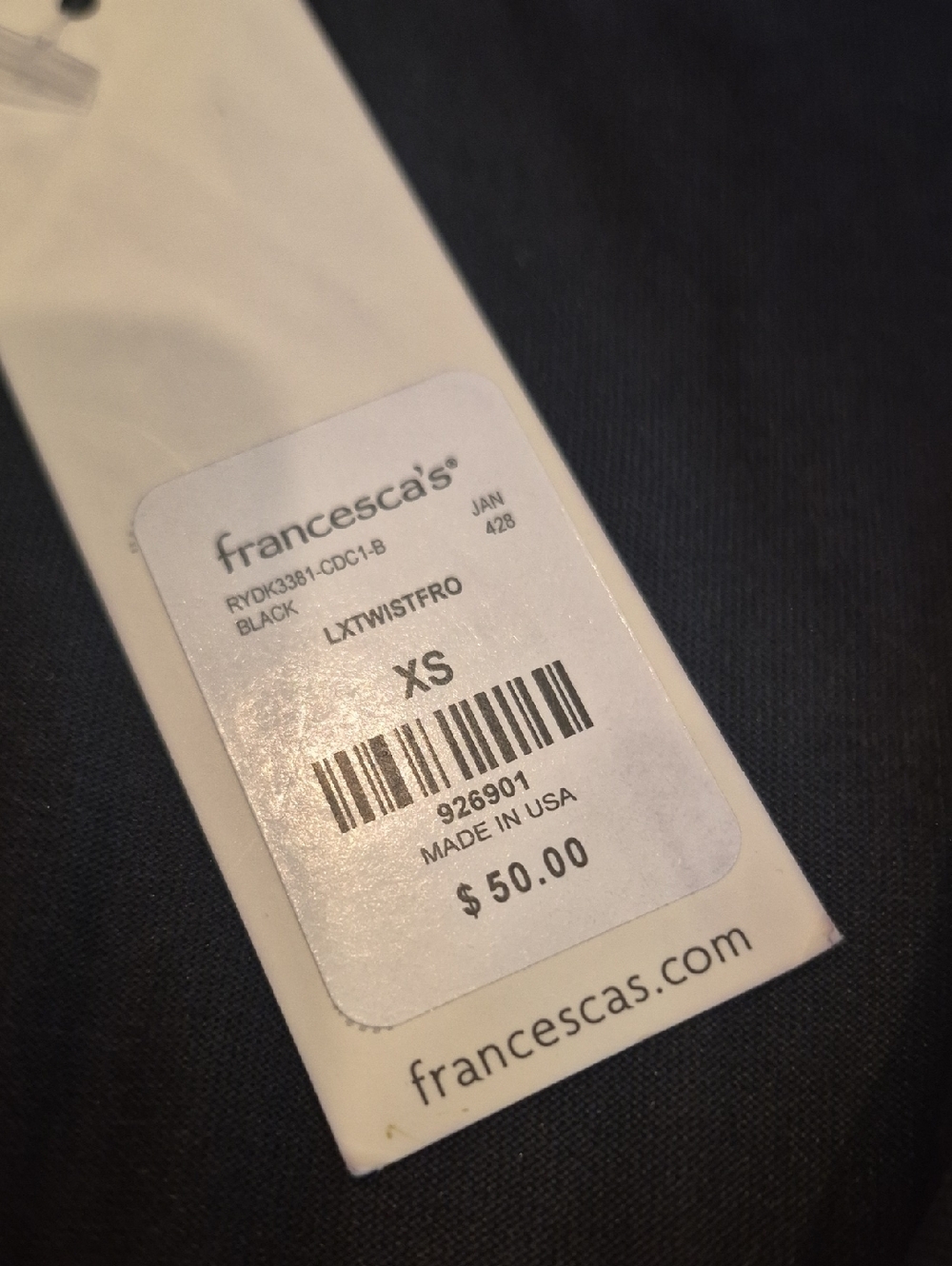 Francesca's Dee Elly Black Lightweight Long Sleeve Pleated Shoulder Romper, XS - Picture 7 of 11
